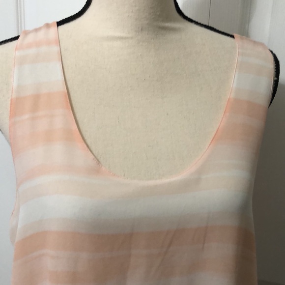 NWOT Calvin Klein Jeans Womens Scoop Neck Layered Tank, XL, Peachy Pinkish Cream - Picture 2 of 7